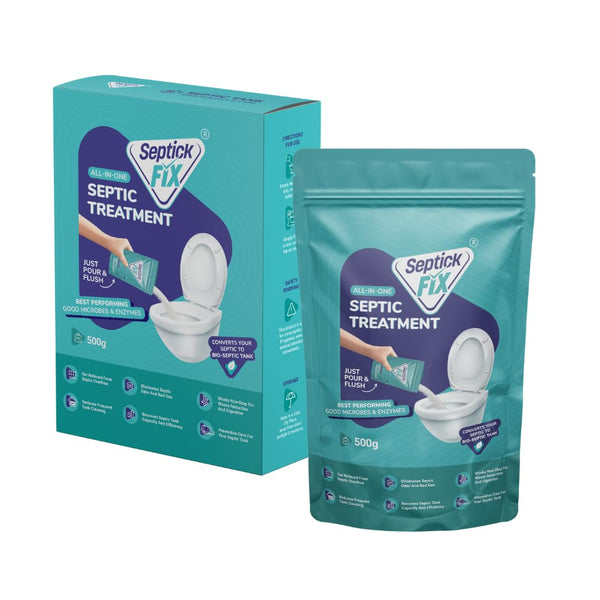 Septic Tank Cleaning Powder | 500gms | Drainage Cleaner Toilet Blockage & Drainage Block Remover
